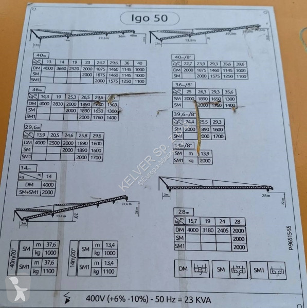 Grua Potain IGO 50 *2015 * Self-Erecting Crane *