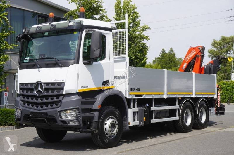 Kran Mista AROCS 2636 Flatbed / HDS FASSI F175...