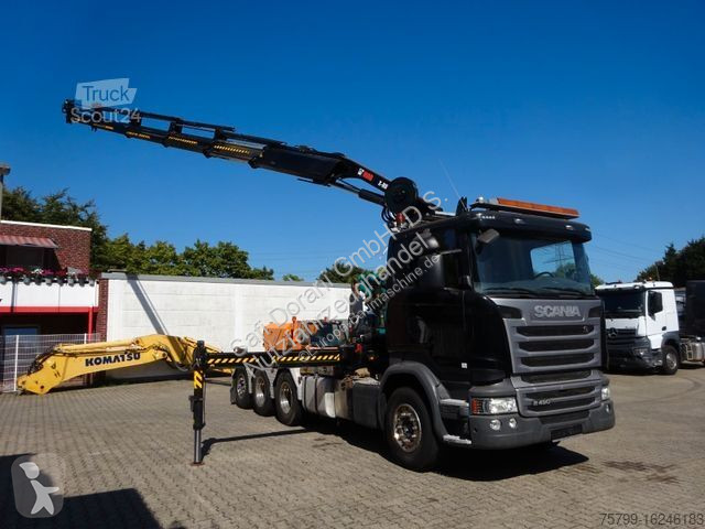 Camion Scania R490 Abroller + HIAB 302E-6...
