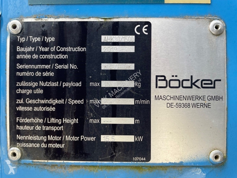 Grua Böcker AHK 30/1500