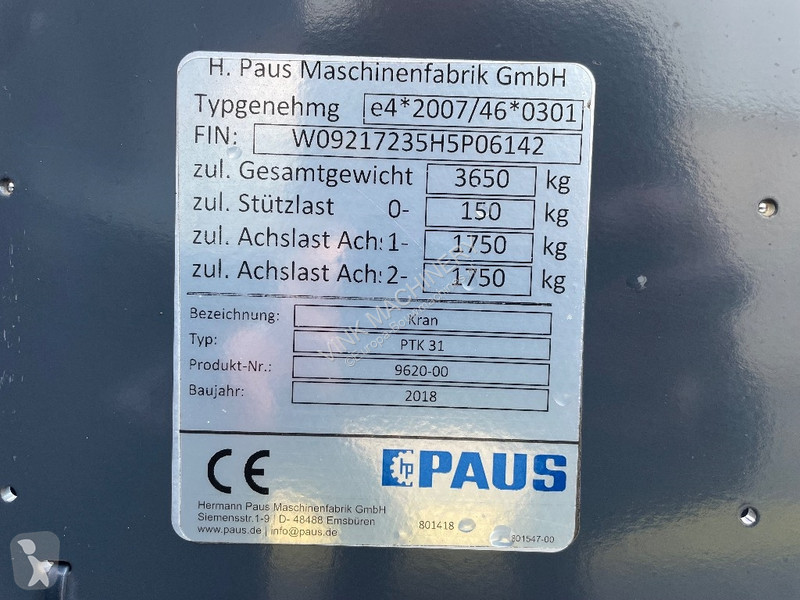 Žeriav  PTK 31 SOLD