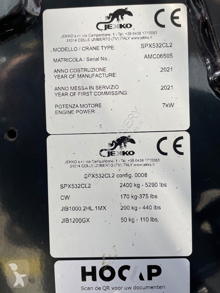 Dźwigi Jekko SPX 532CL-2