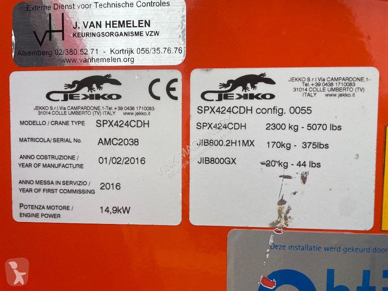 Kraan Jekko SPX 424 CDH
