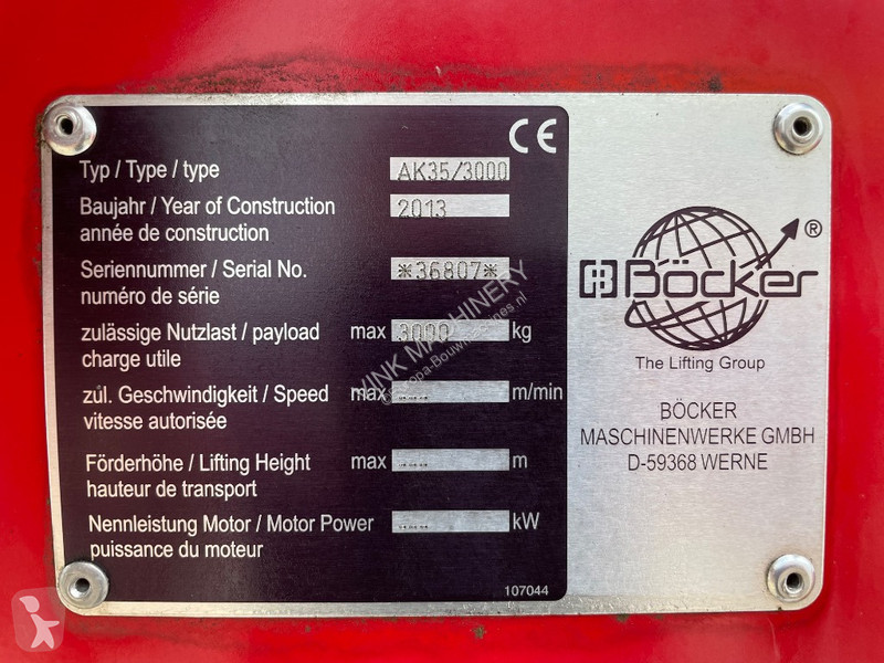 Grua Böcker AK 35/3000 SPS