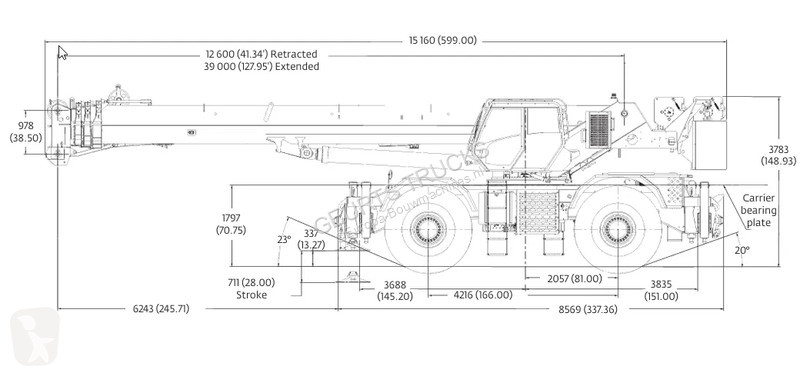 Kran Grove RT880E ROUGH TERRAIN CRANE + JIB + 2...