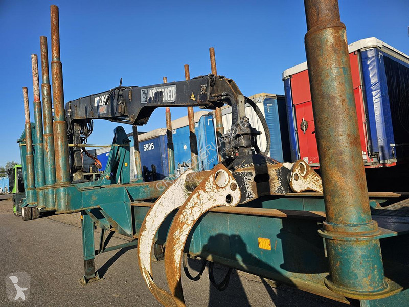 نصف مقطورة  TB 18 - WOOD TRAILER WITH CRANE -...