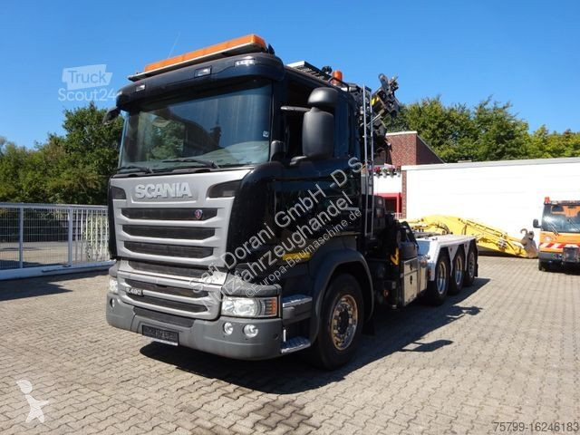 Camion Scania R490 Abroller + HIAB 302E-6...