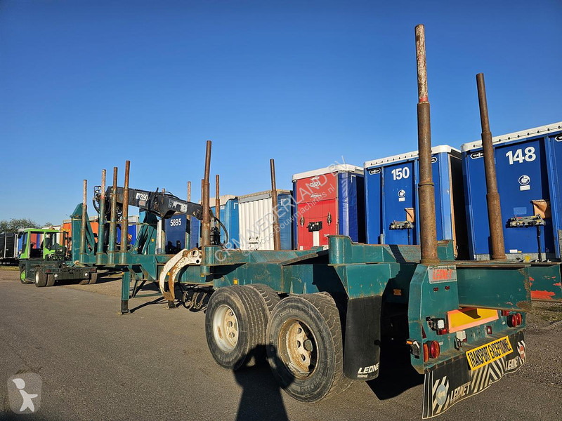 نصف مقطورة  TB 18 - WOOD TRAILER WITH CRANE -...