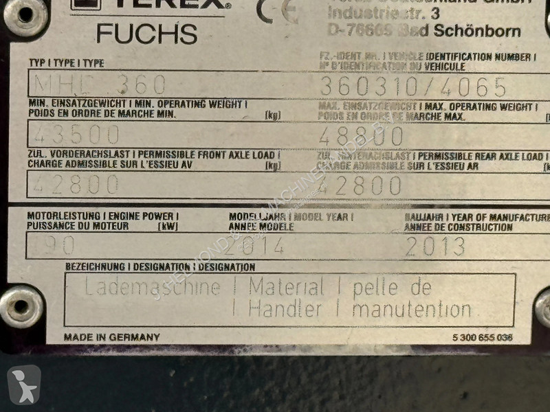 رافعة Fuchs MHL 360 REIKWIJDTE 18 METER