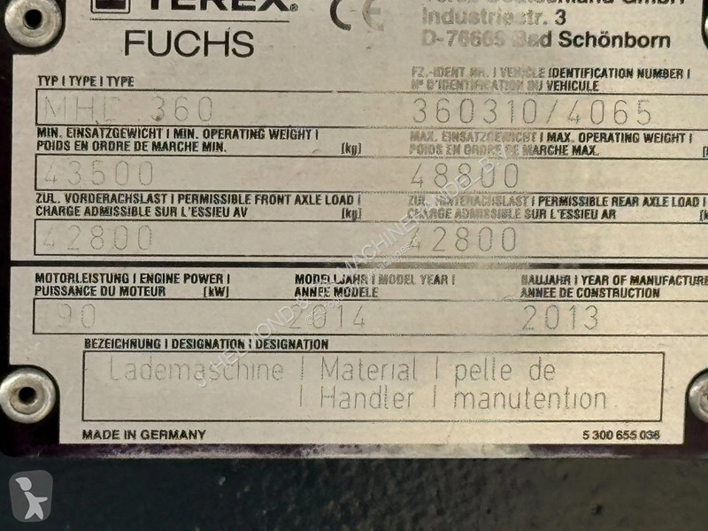 رافعة Fuchs MHL 360 REIKWIJDTE 18 METER