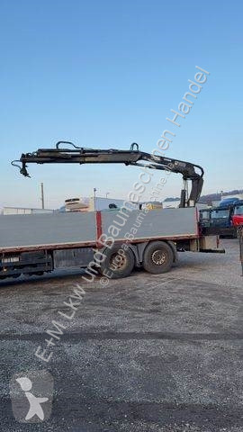 Lastbil MAN 6X2 Baustoff Pritsche Hiab 166 Funk...