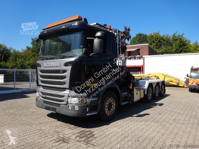 Camion Scania R490 Abroller + HIAB 302E-6...