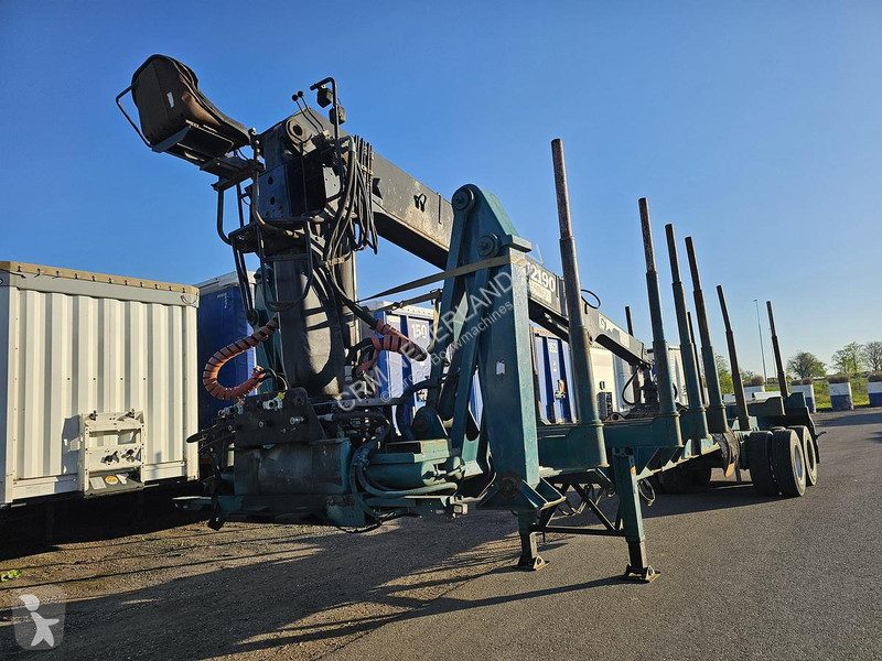 نصف مقطورة  TB 18 - WOOD TRAILER WITH CRANE -...