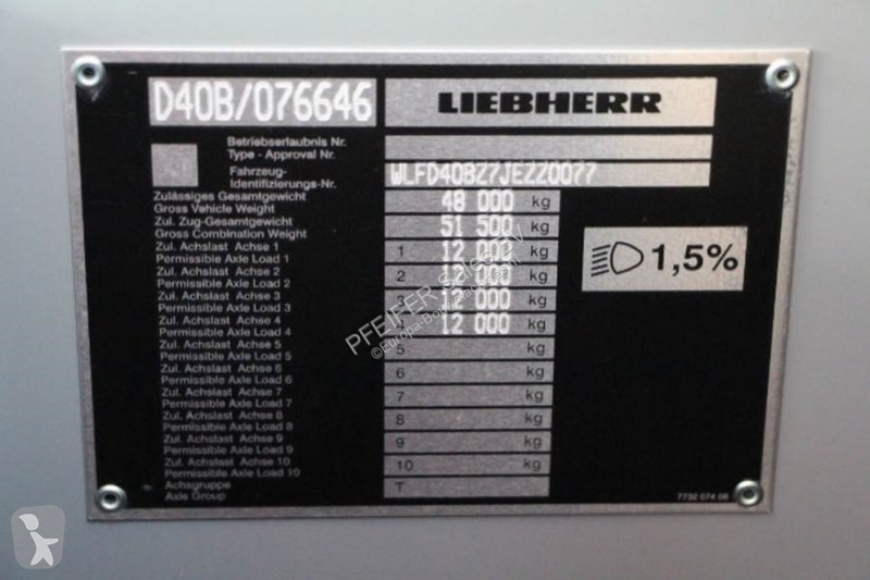 Macara Liebherr 88 Plus Valid Inspection, 45 m...