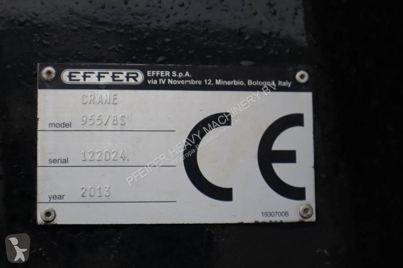 Grua Effer 955/8S Volvo 540 Euro 6, Valid...
