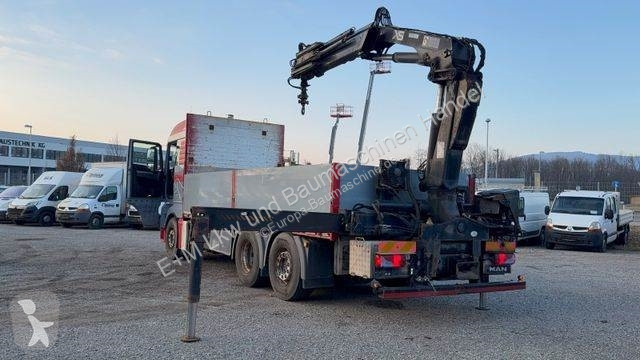 Lastbil MAN 6X2 Baustoff Pritsche Hiab 166 Funk...