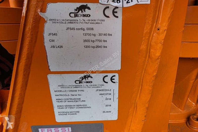 Kran Jekko JF545CDH-2 Diesel/Electric powered,...