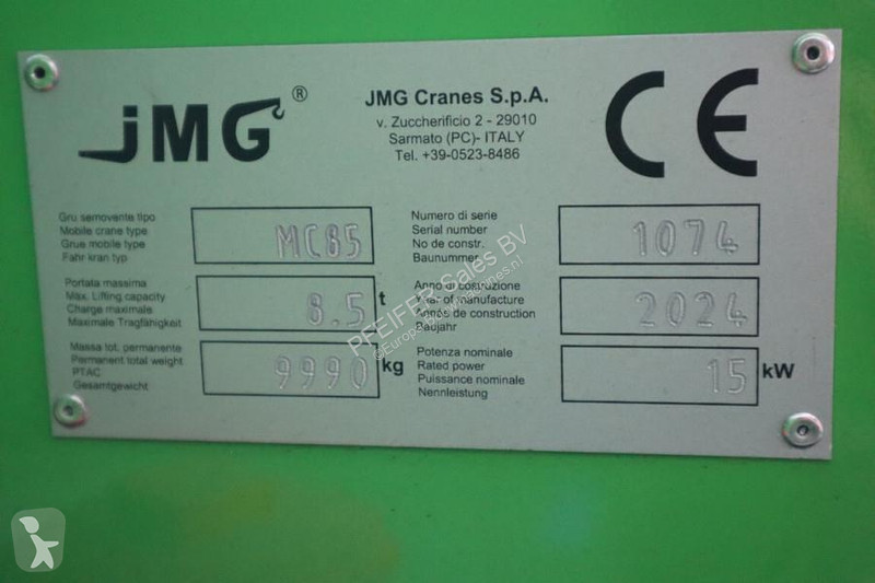 Кран JMG MC85 Fully electric Pick & Carry...