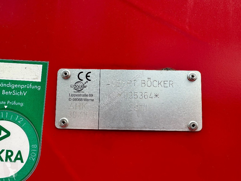 Grua Böcker AHK 30/1600
