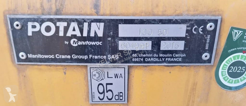 Grua Potain IGO 50 *2015 * Self-Erecting Crane *