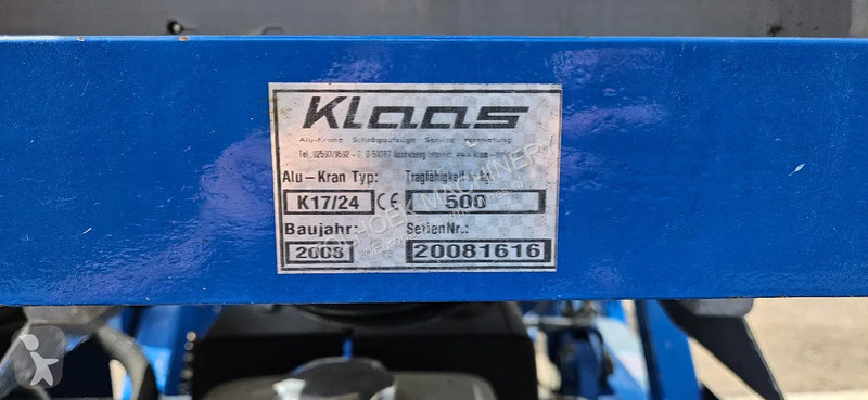 Grua Liebherr KLAAS K17/24 aanhanger hijs kraan