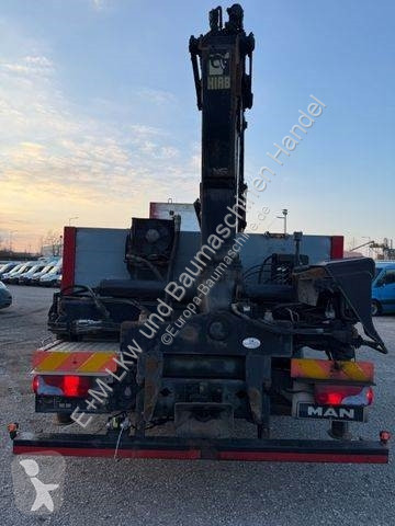 Lastbil MAN 6X2 Baustoff Pritsche Hiab 166 Funk...