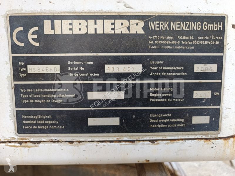 Grua Liebherr HS 845 HD Litr.