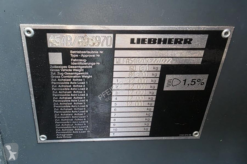 Žeriav Liebherr 1200-5.1 Dutch Registration,...