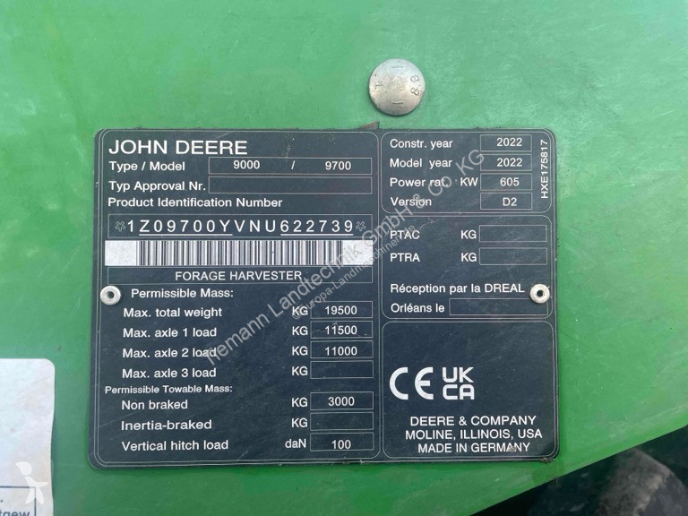 Gespecialiseerde teelt John Deere  9700 mit...