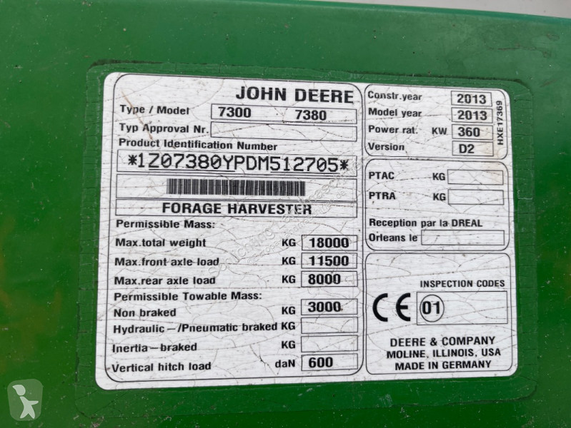 Ensilaje John Deere  7380i ProDrive mit 8 rhg...