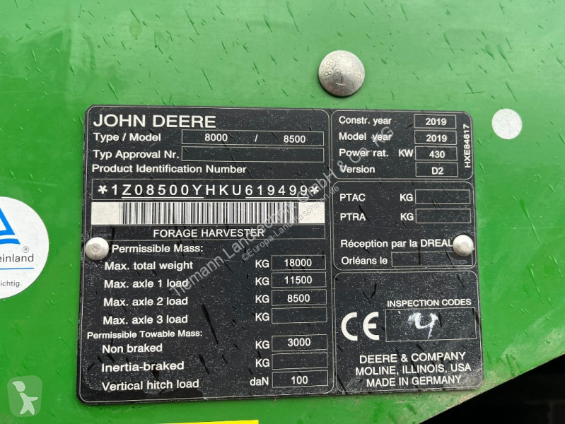 Ensilaje John Deere  8500