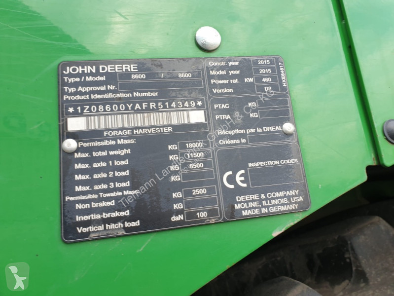 Ensilaje John Deere  8600 