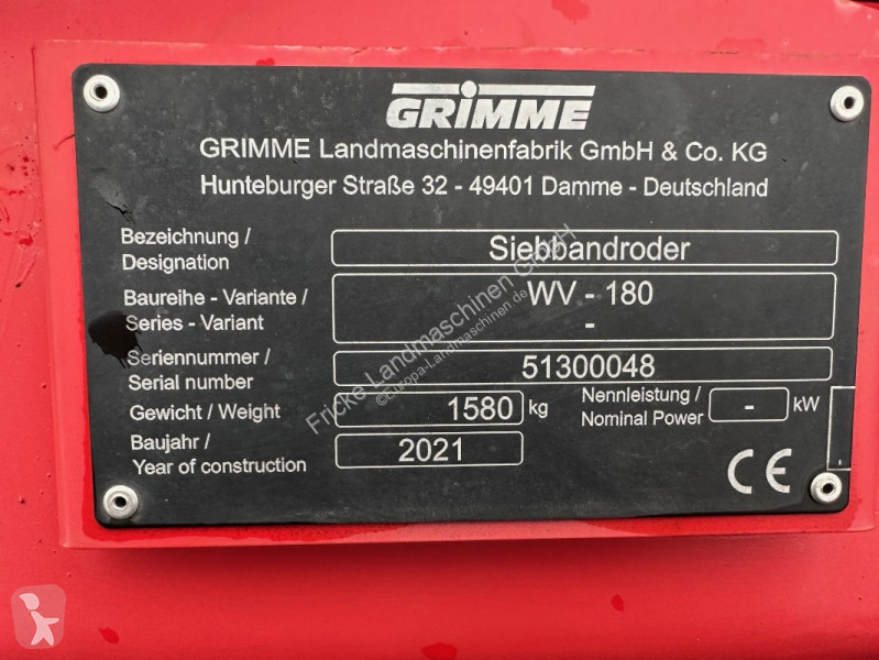 Cultures spécialisées Grimme  WV 180