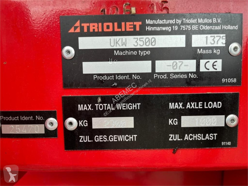 Trioliet UKW 3500 livestock equipment