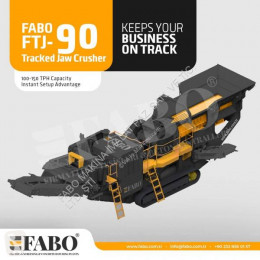 تفتيت، إعادة التدوير كسارة صخور Fabo FTJ-90 Tracked Jaw Crusher
