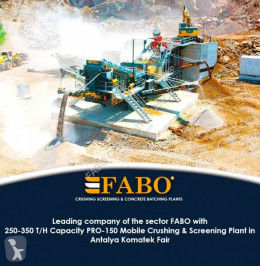 تفتيت، إعادة التدوير Fabo FABO PRO-150 CONCASSEUR MOBILE AVEC WOBBLER | PRET EN STOCK كسارة صخور جديد