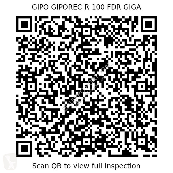 Drvenie, recyklácia Gipo GIPOREC R 100 FDR GIGA...