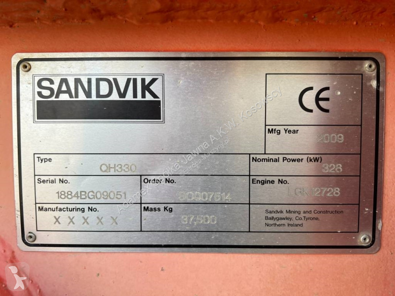 Britadeira, reciclagem Sandvik QH 330