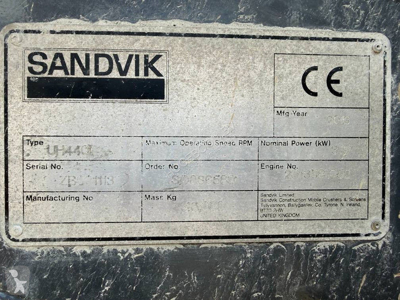 تفتيت، إعادة التدوير Sandvik UH 440 i