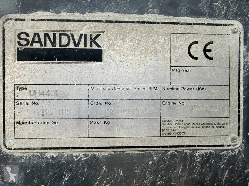 Concassage, recyclage Sandvik UH 440 i