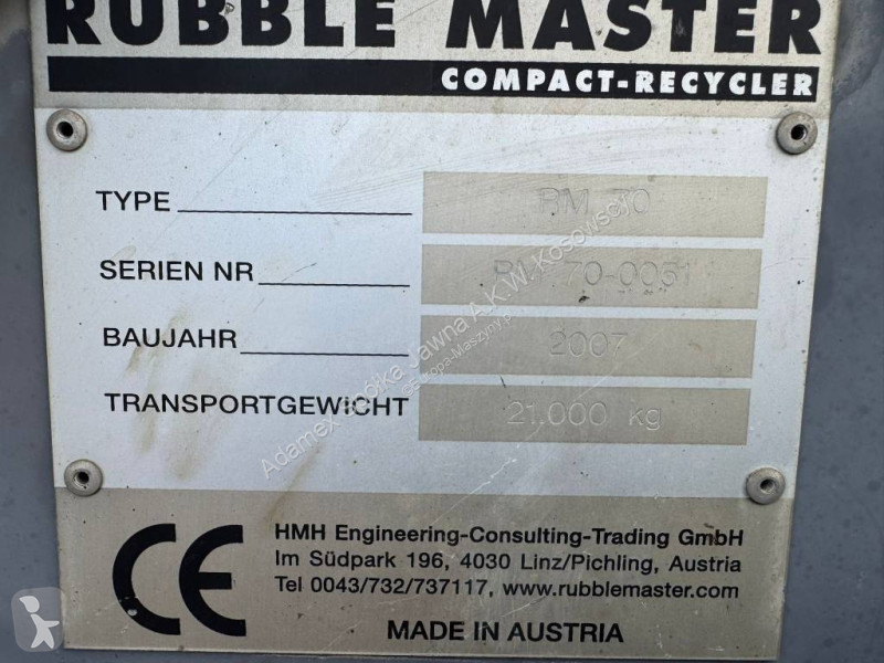 Дробление, переработка Rubble Master RM 70