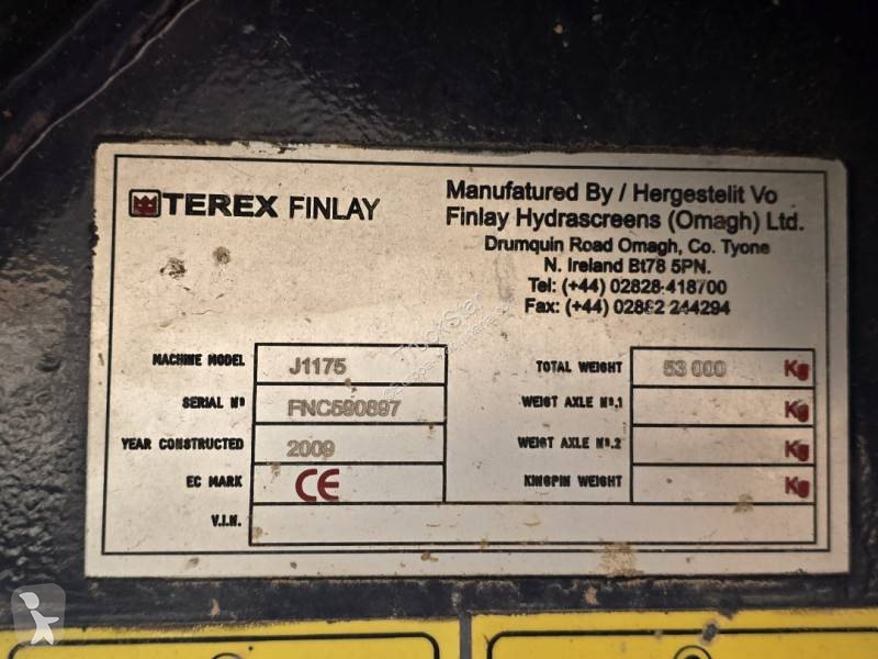 Knusning, genvinding Terex Finlay J1175