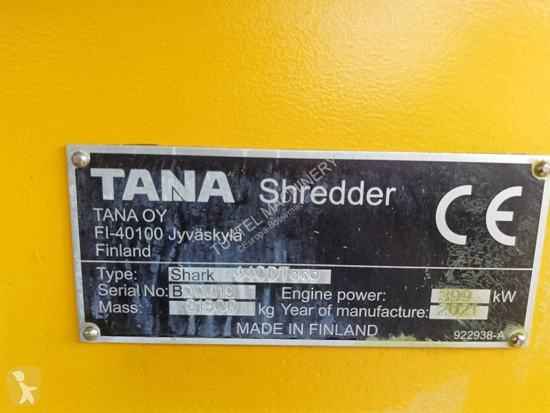 تفتيت، إعادة التدوير Tana Shark 440 DT Eco...