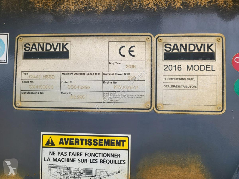 Breken, recyclen Sandvik  QI441 HSSD + Screener