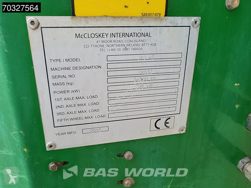 Concassage, recyclage McCloskey J40 v2