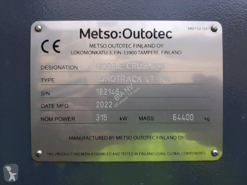 Trituración, reciclaje Metso Lokotrack LT 120