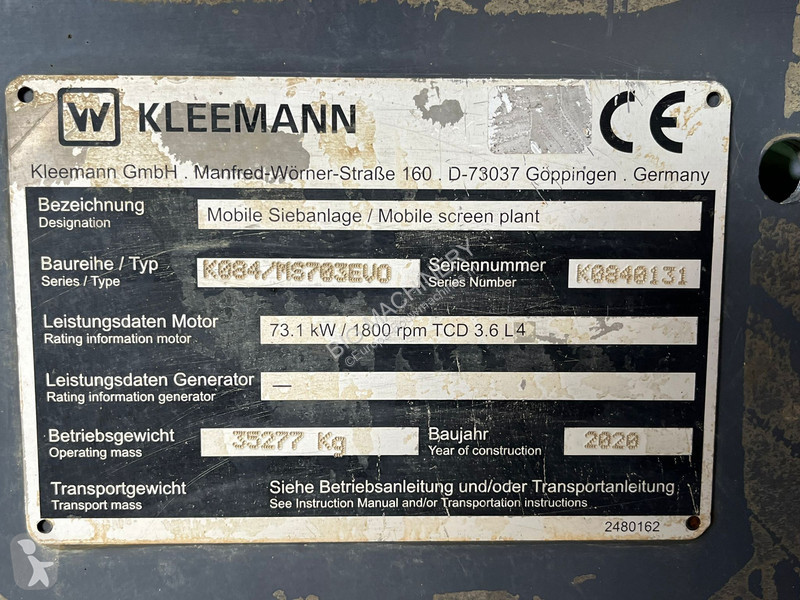 Krossning, återvinning Kleemann MS703 EVO...