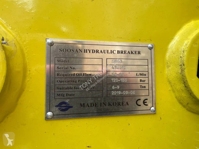 Knusning, genvinding  SB43 Hydraulic Breaker