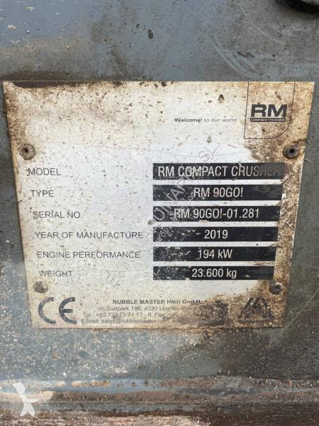 Britadeira, reciclagem Rubble Crusher RM 90GO