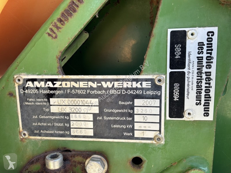 Pulvérisation Amazone UX 3200